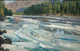 Г.И. Чорос-Гуркин. Оттепель. Река Катунь. 1902