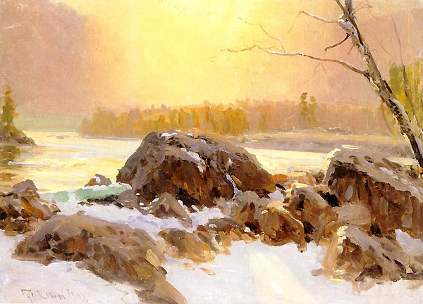 Г.И. Чорос-Гуркин. Морозное утро на Катуни. 1907